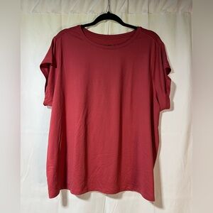 AnyBody Pinky/Red Short Sleeve Tee